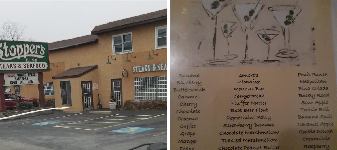 Stopper's Steak and Seafood Menu