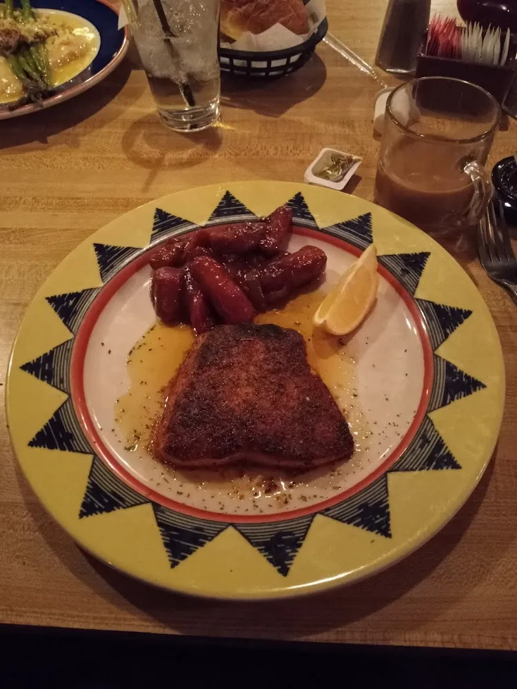 Blackened Salmon with Glazed Carrots and Apples